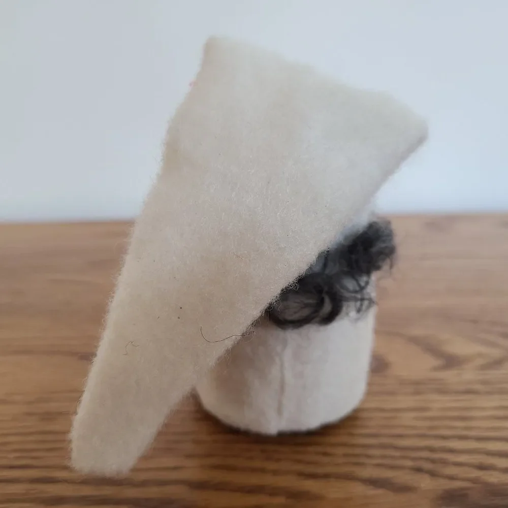 Handmade Sweden Larssons Tra Wood & Felt Christmas Tyko Santa Gnome Elf Figurine